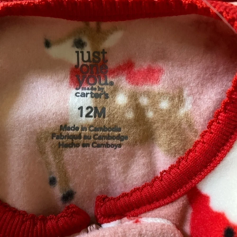 NWT-JUST ONE YOU-HOLIDAY PAJAMAS-12 MONTHS